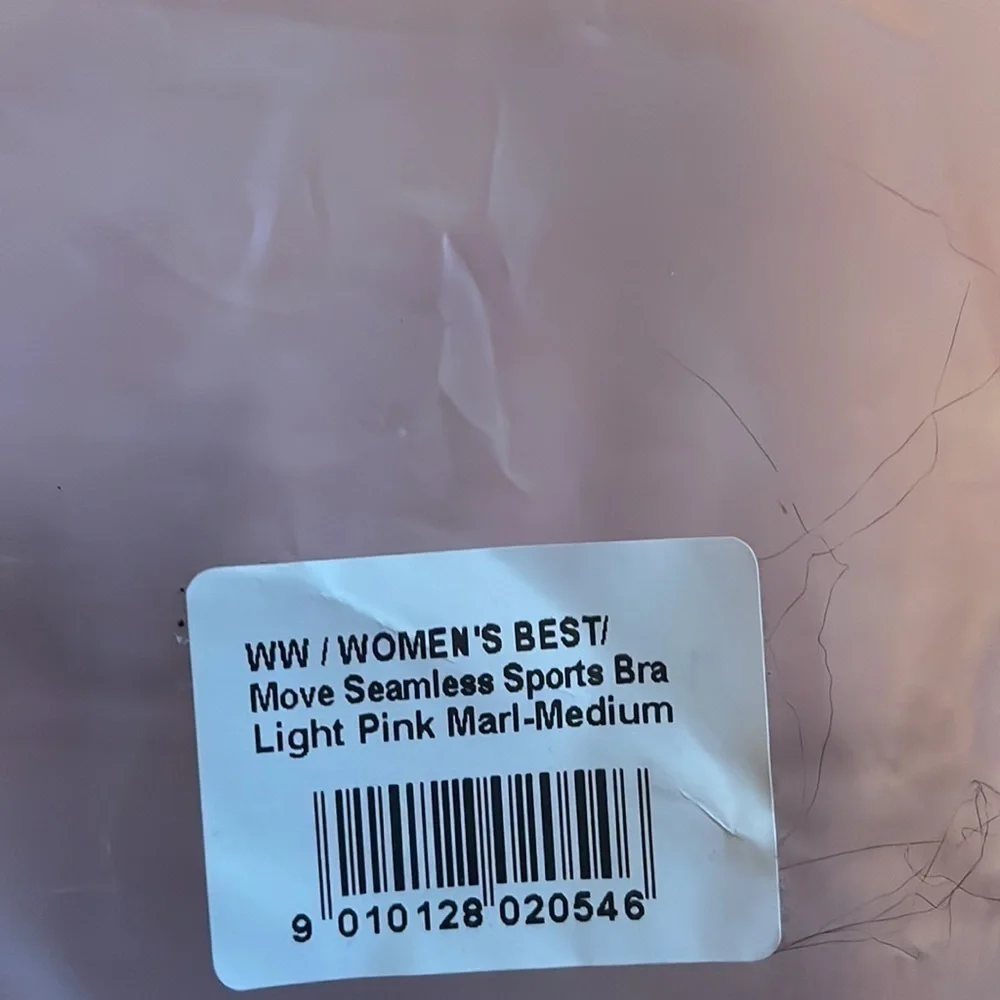 𝅺women's Best Wear MOVE SEAMLESS SPORTS BRA COLOR: Light Pink Marl